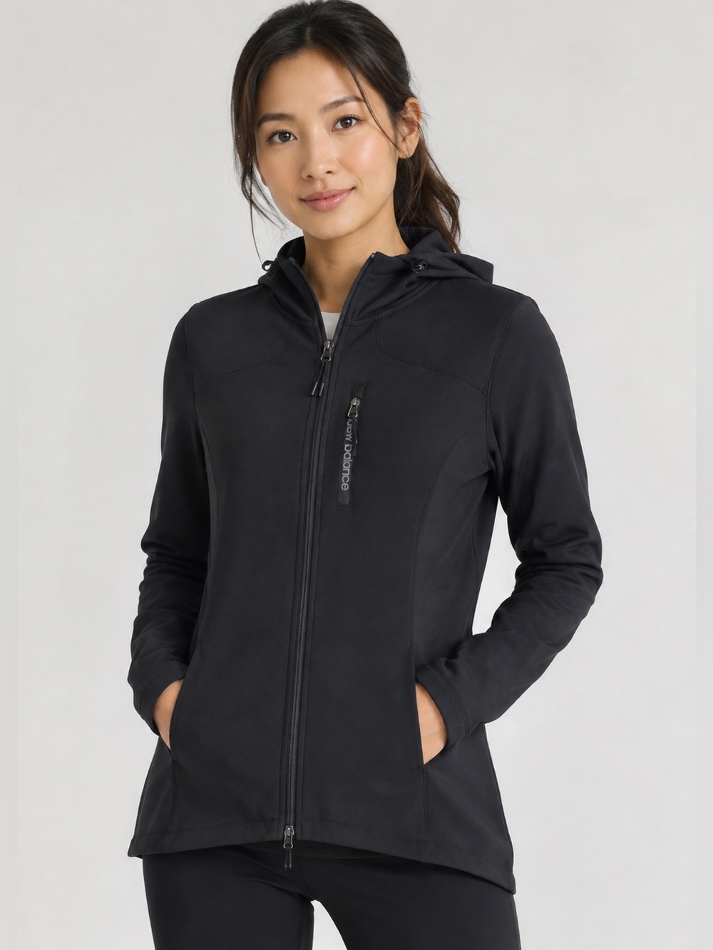 🏃‍♀️ New Balance Classic Black Lightweight Fleece-Lined Hoodie Jacket Size S